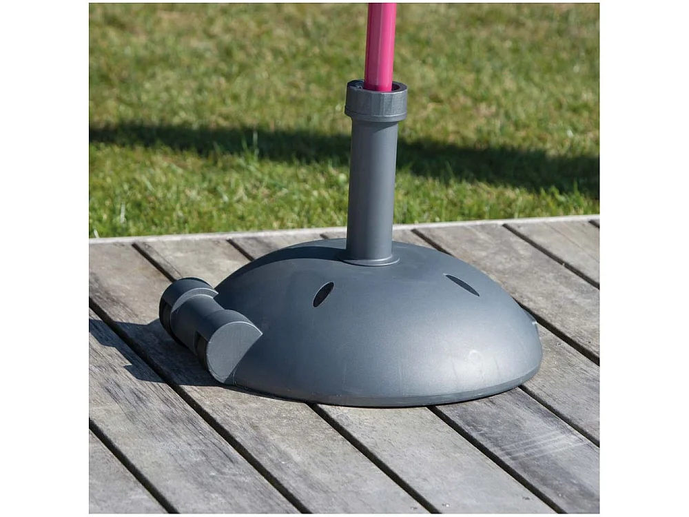 Pied en béton avec roues pour parasol coloris gris 35 Kg