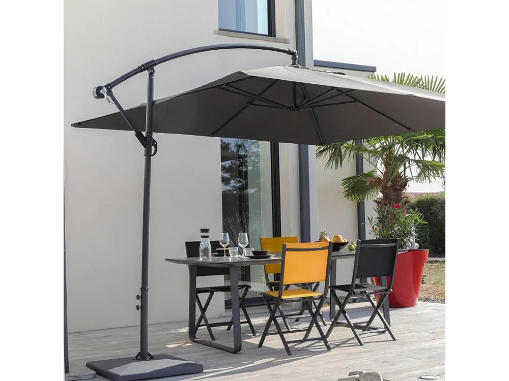 Pied en béton gris pour parasol Pagode ou Eco 50 Kg