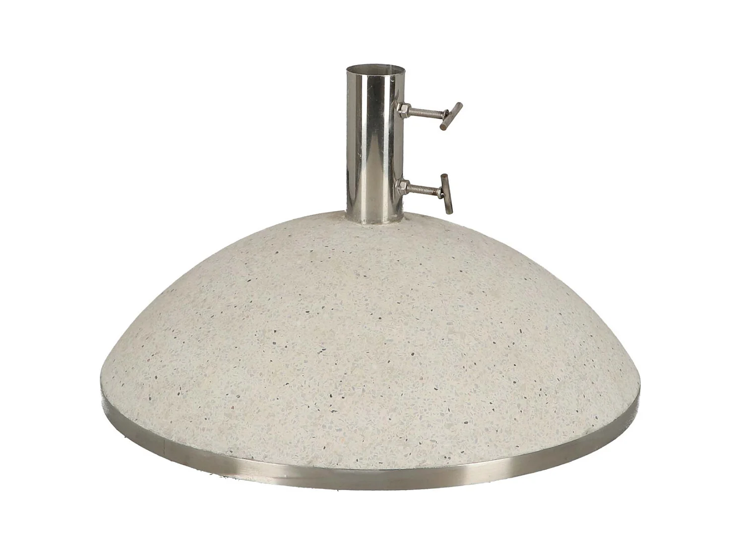 Pied de parasol en granit - D. 50 cm x H. 30 cm - Blanc