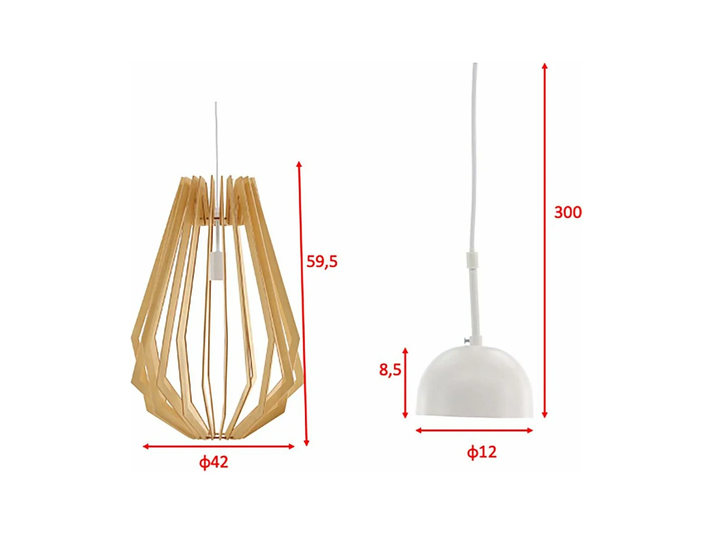 Suspension en bois Spider