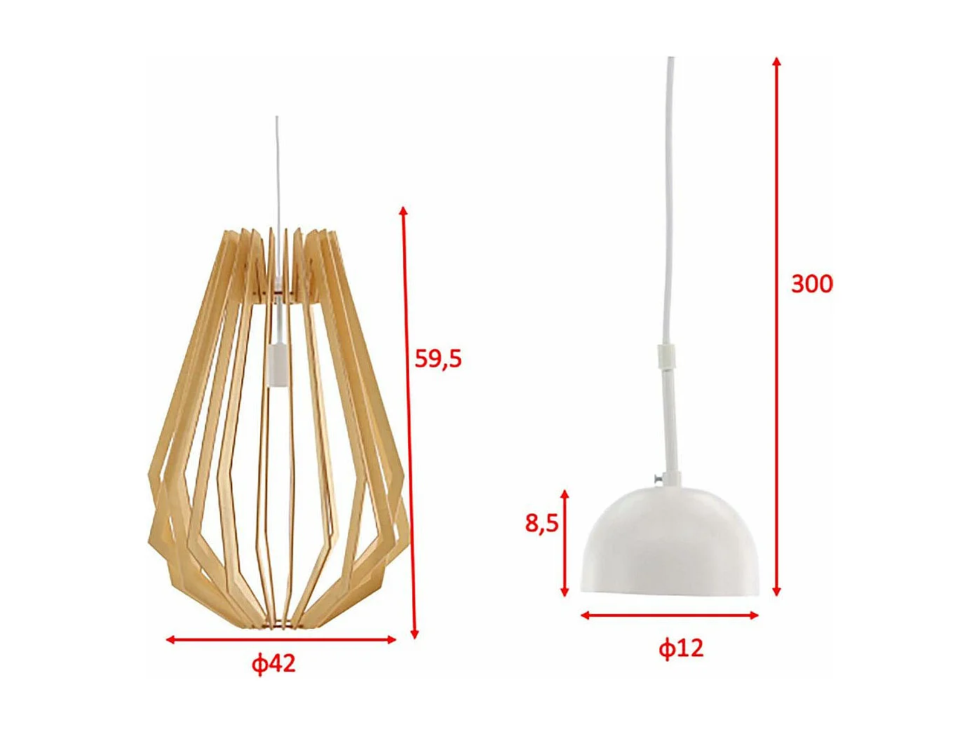 Suspension en bois Spider
