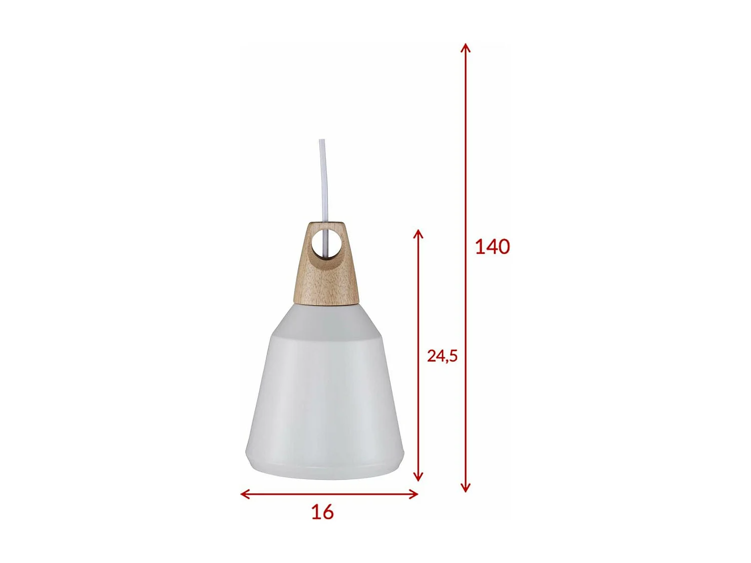 Nao verlichting hanglamp Ø16cm wit.