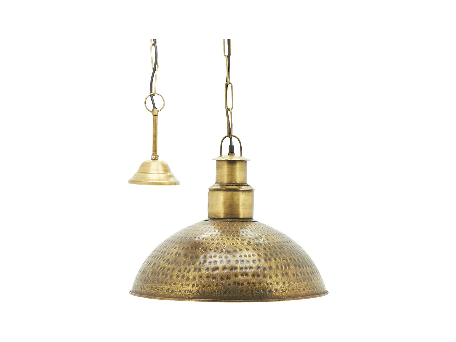 Suspension industrielle en métal martelé Diamètre 44cm