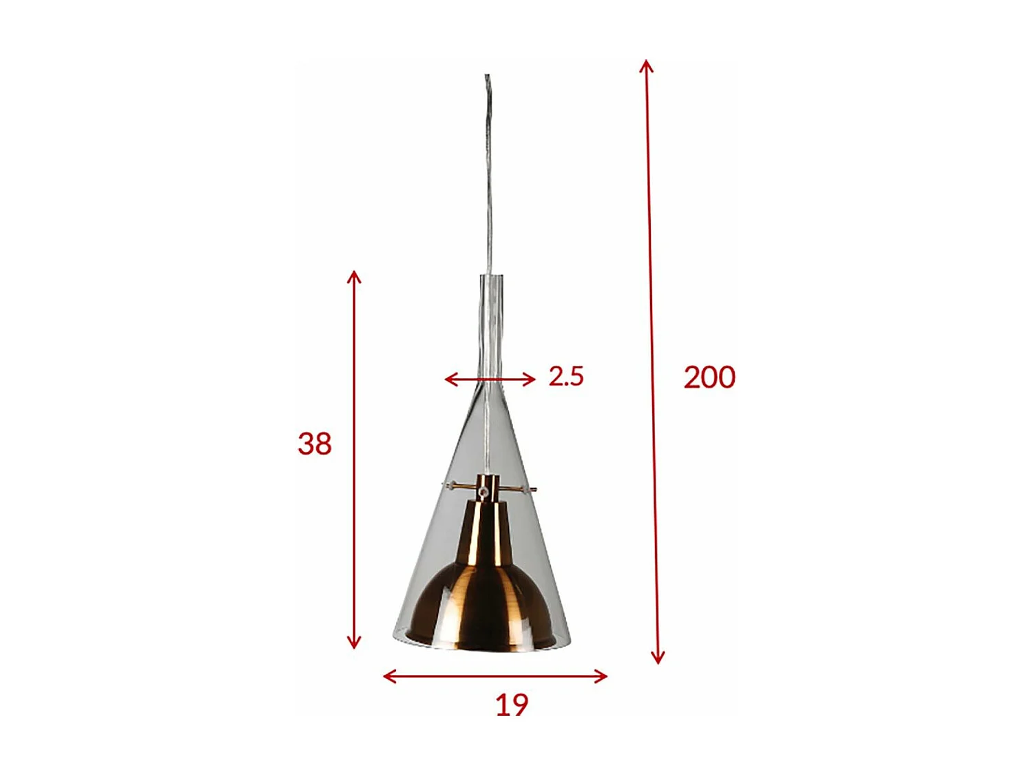 Lampe Suspension Design "Sirius" 40cm Noir