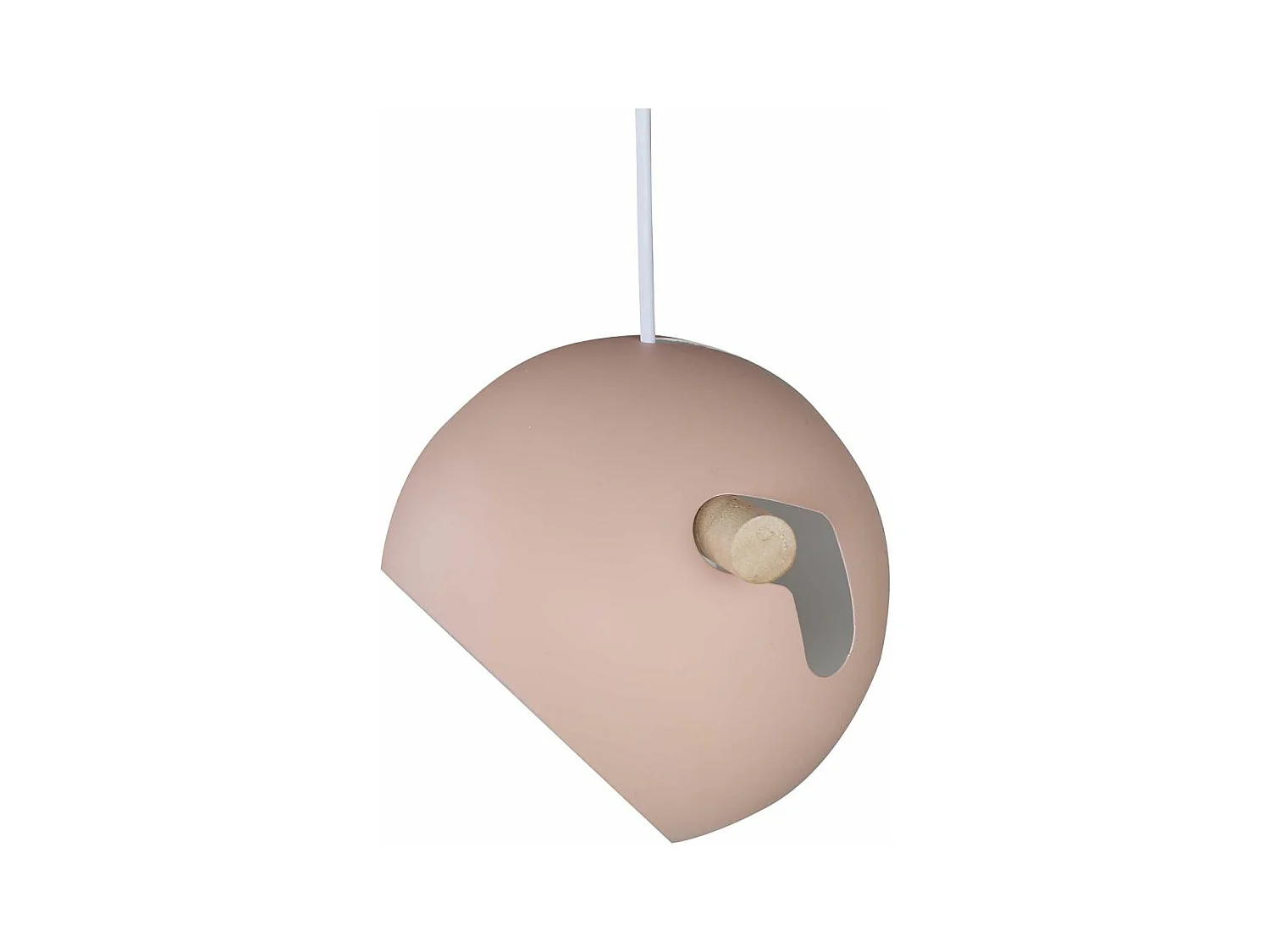 Lampe Suspension Design 3 Lampes "Tubbie" 73cm Rose Poudré
