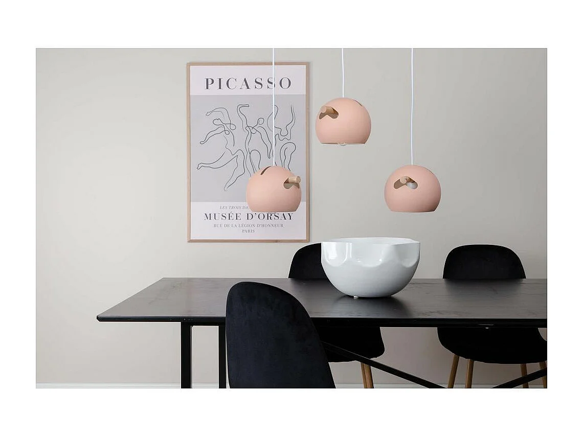 Tubbie verlichting hanglamp 73x23x15,5cm staal oudroze.