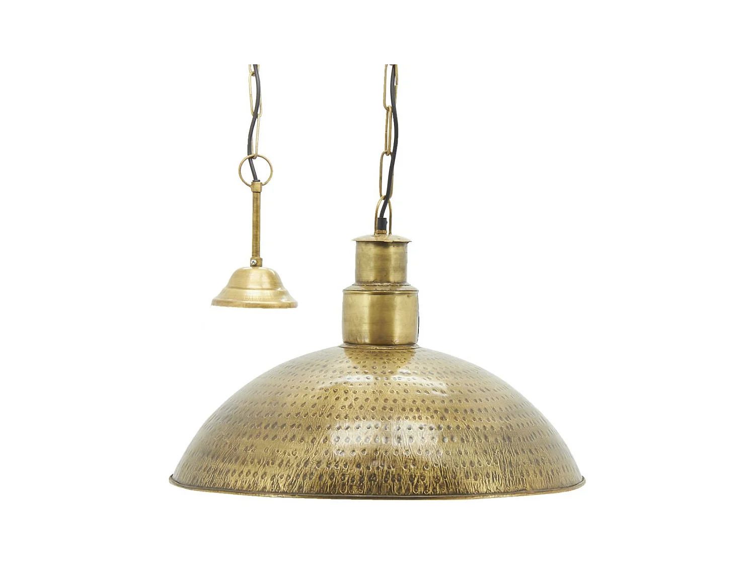 Suspension industrielle en métal martelé Diamètre 53cm