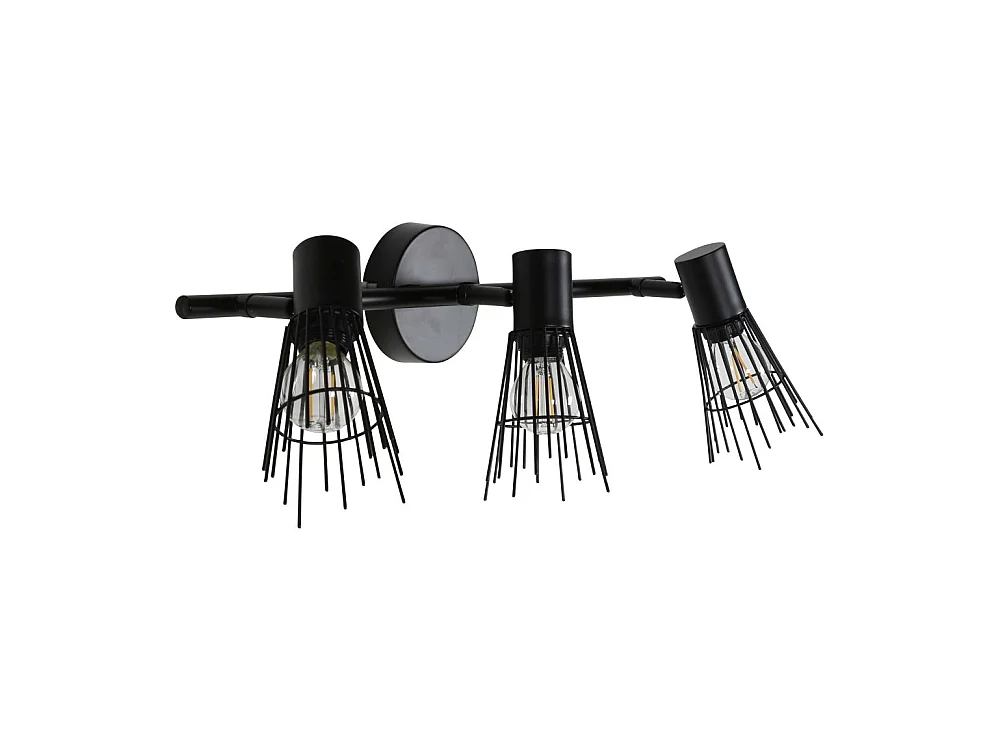 Plafonnier 3 Spots "Pico" 24cm Noir