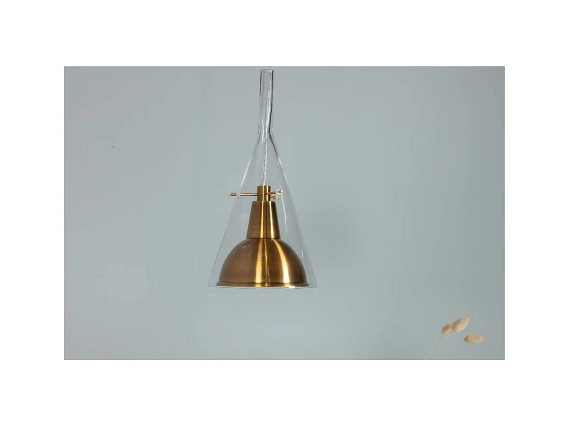 Hängeleuchte aus Glas und Aluminium Sirius