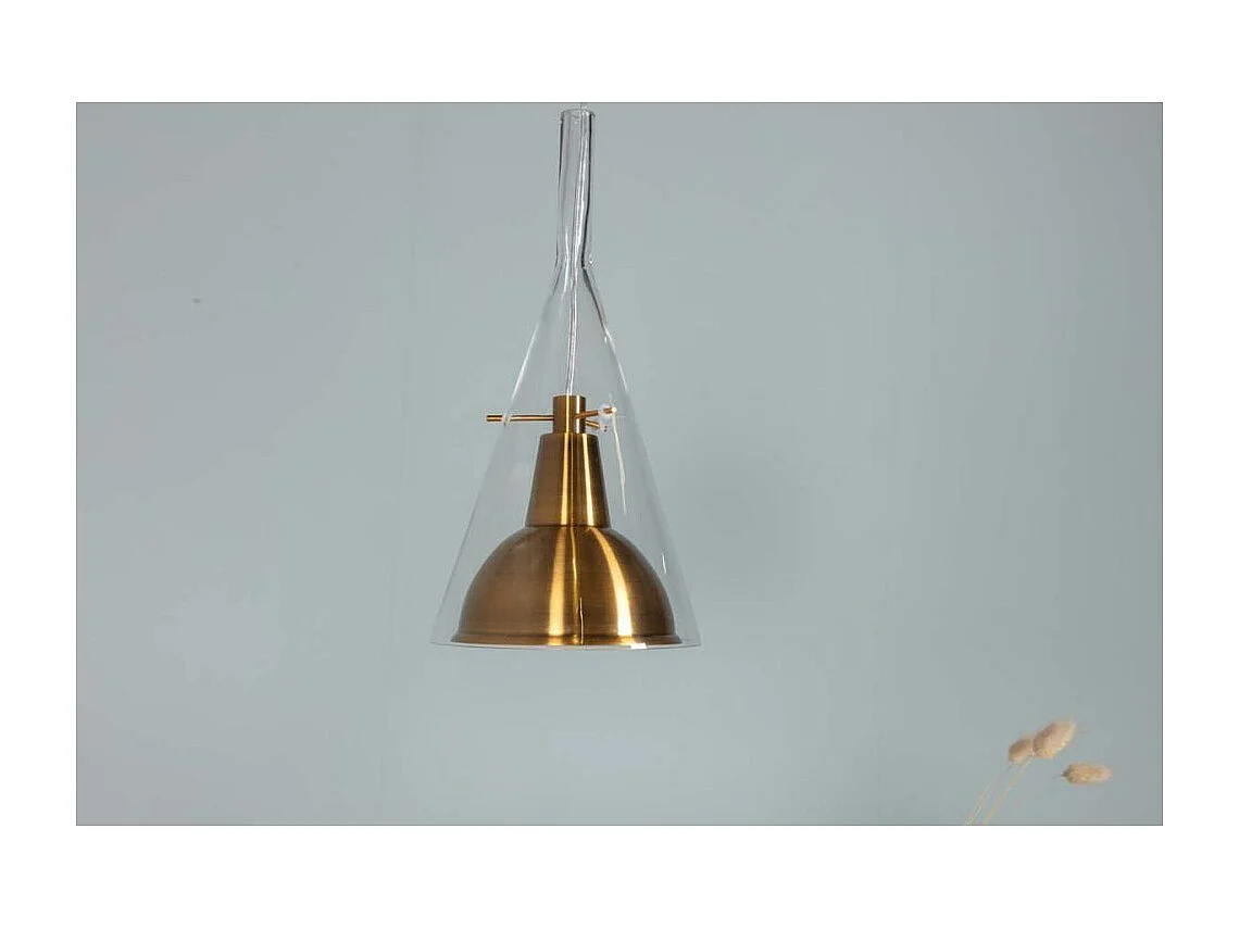 Lampe Suspension Design "Sirius" 40cm Or