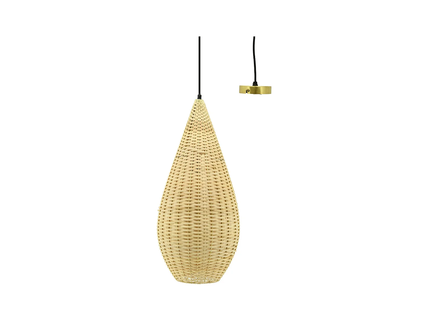 Suspension goutte en rotin naturel Diamètre 27cm