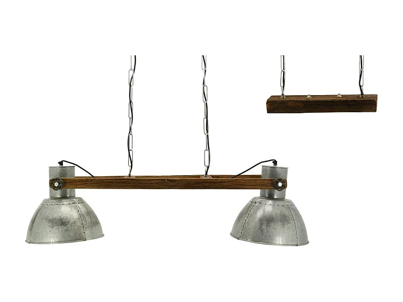 Suspension en bois recyclé et métal