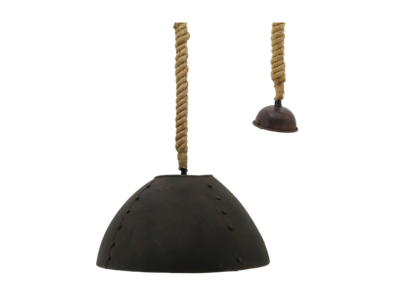 Suspension en métal antique et corde