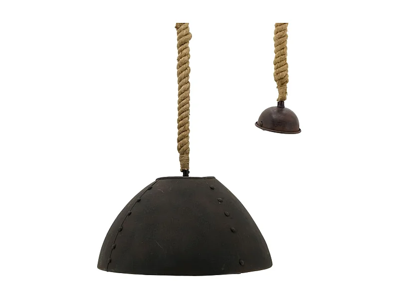 Suspension en métal antique et corde
