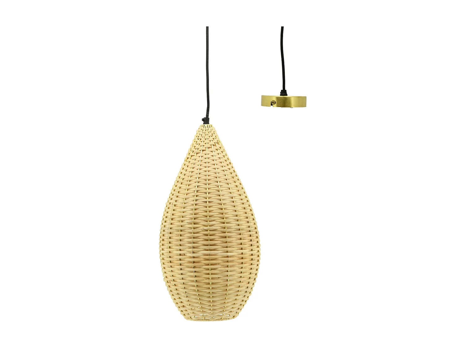 Suspension goutte en rotin naturel Diamètre 23cm