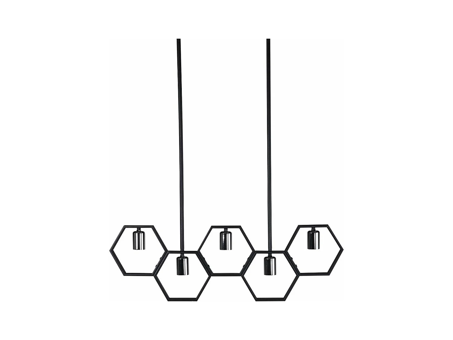 Queen B verlichting hanglamp 80x4,2x26cm staal zwart.