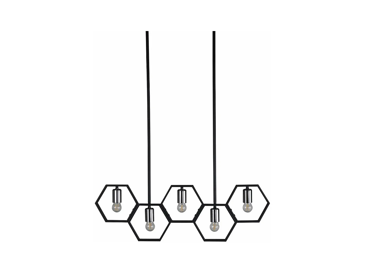 Queen B verlichting hanglamp 80x4,2x26cm staal zwart.