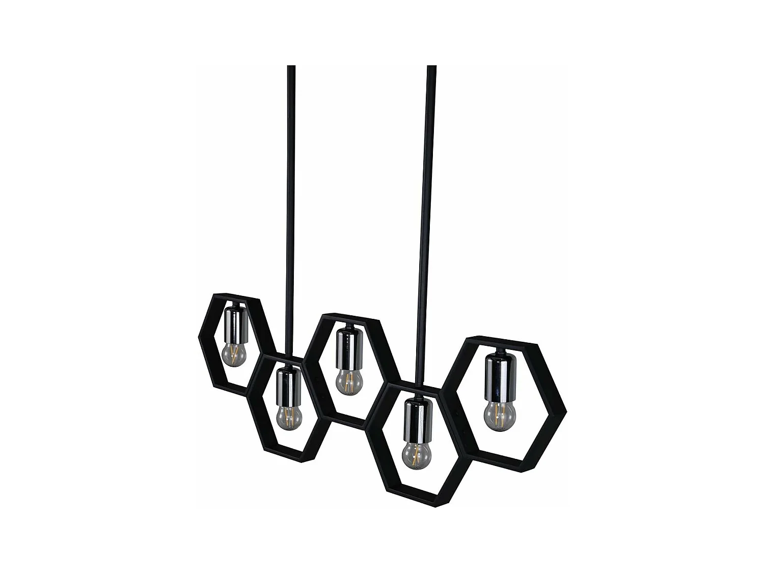 Queen B verlichting hanglamp 80x4,2x26cm staal zwart.