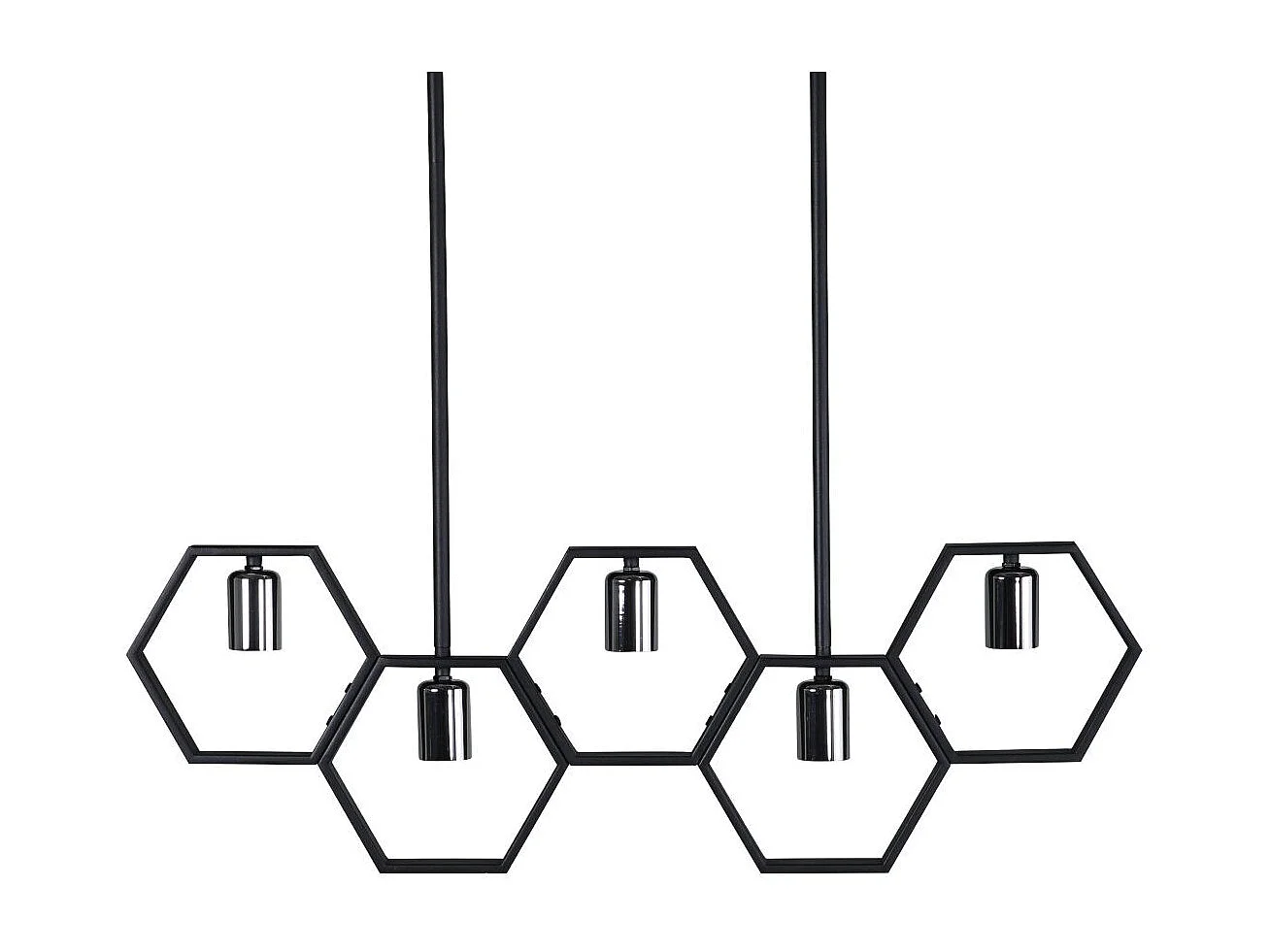 Queen B verlichting hanglamp 80x4,2x26cm staal zwart.
