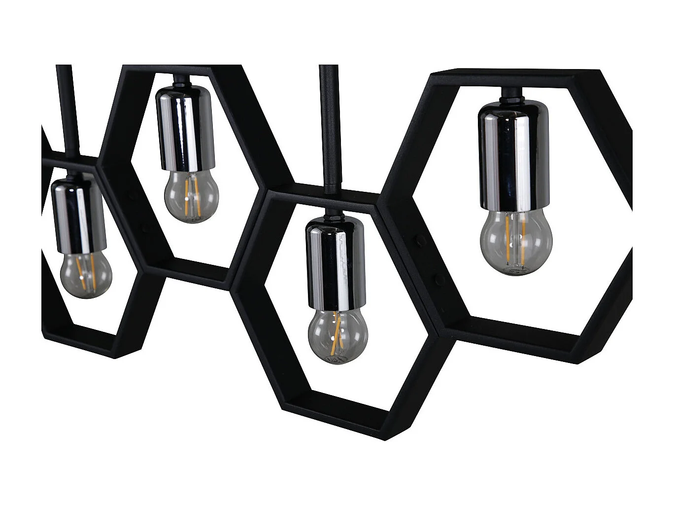 Queen B verlichting hanglamp 80x4,2x26cm staal zwart.