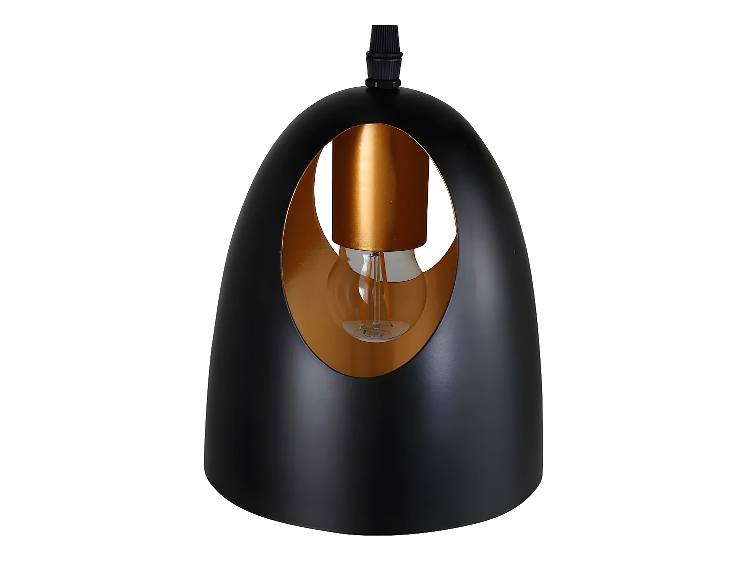 Elda verlichting hanglamp Ø40cm staal zwart, koper.