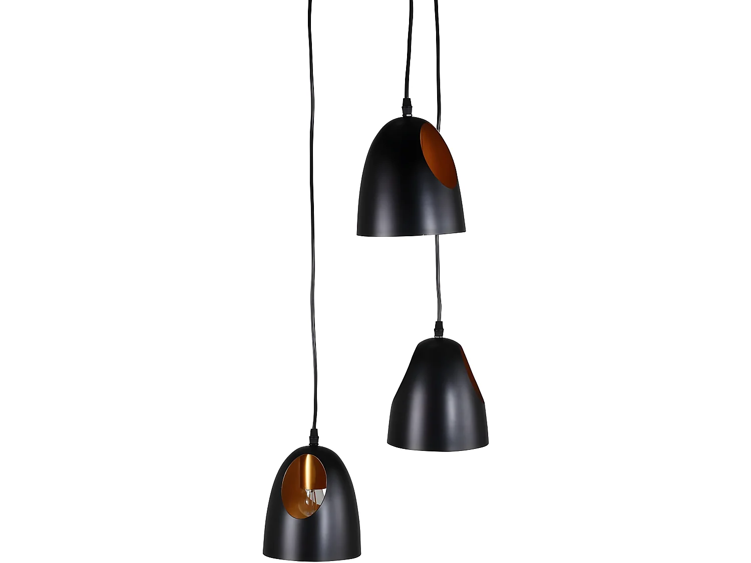 Elda verlichting hanglamp Ø40cm staal zwart, koper.
