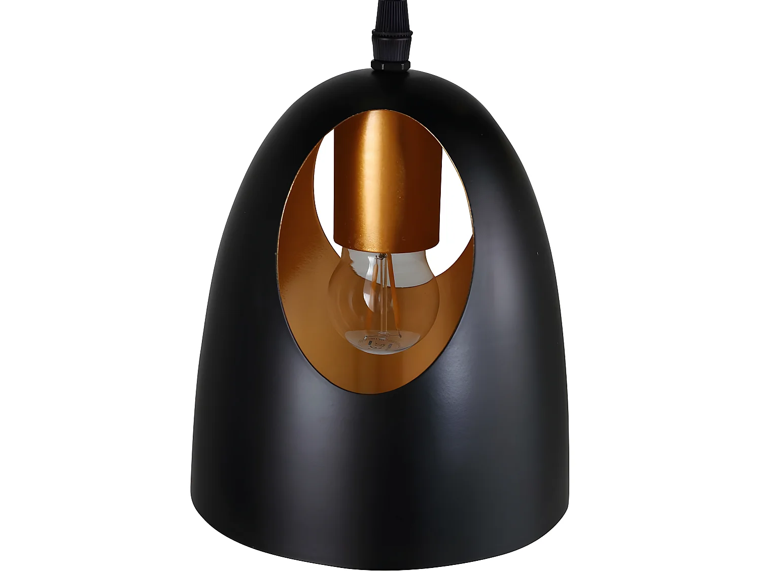 Elda verlichting hanglamp Ø40cm staal zwart, koper.