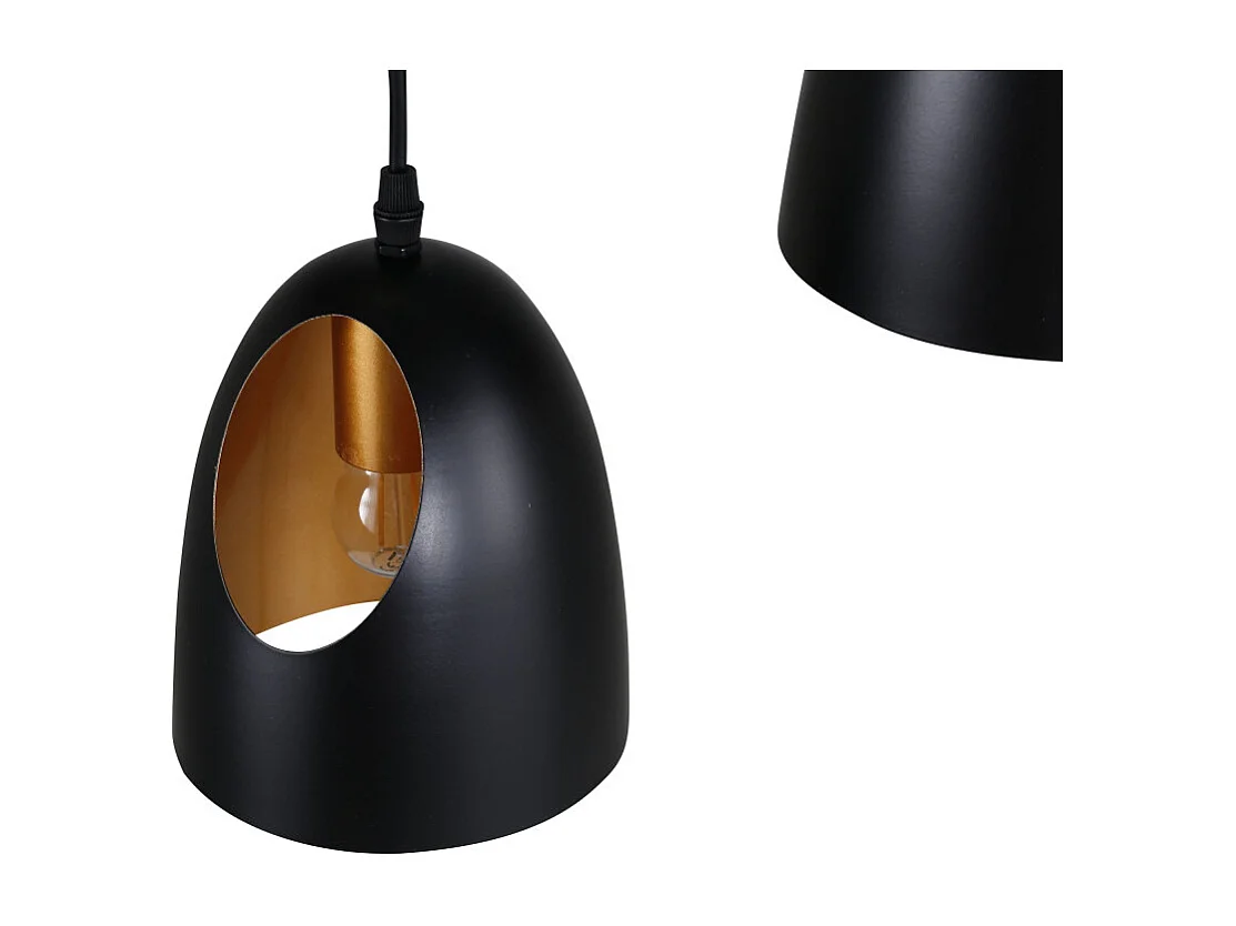Elda verlichting hanglamp Ø40cm staal zwart, koper.