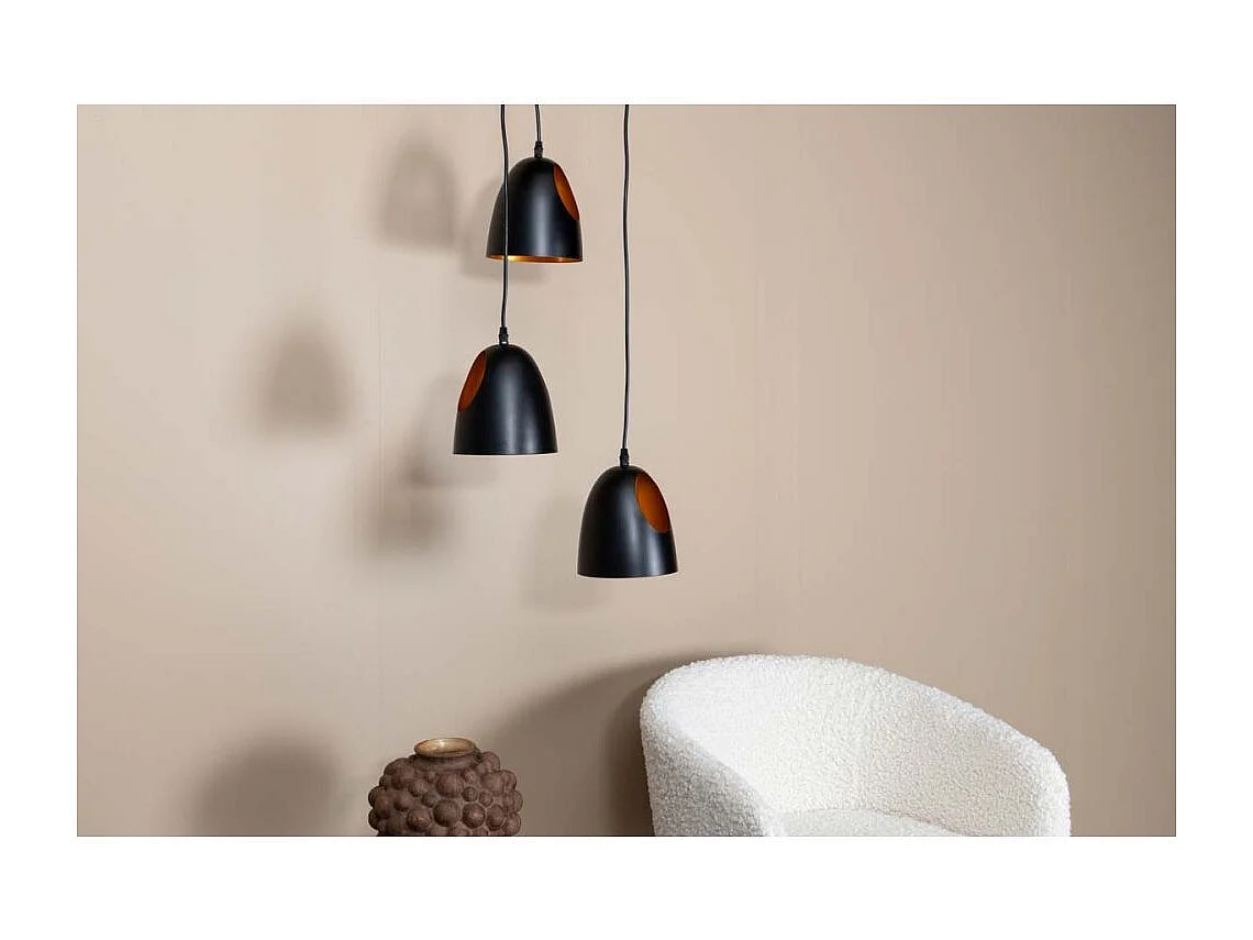 Elda verlichting hanglamp Ø40cm staal zwart, koper.