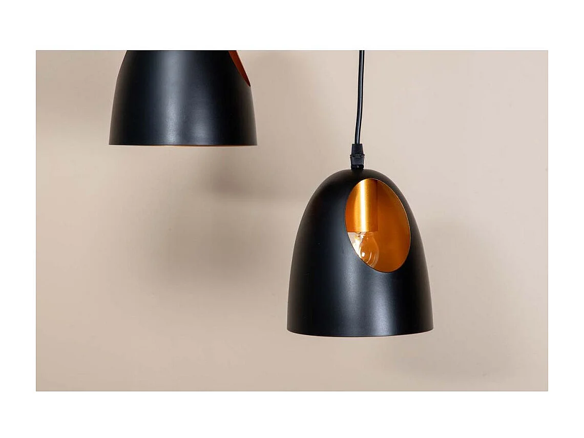 Elda verlichting hanglamp Ø40cm staal zwart, koper.