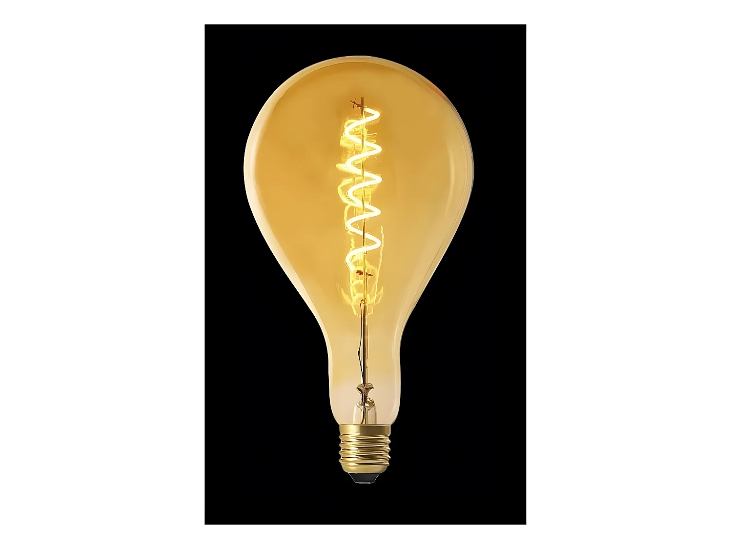 Ampoule goutte d'eau à led spirale ambrée 16 cm Unitaire