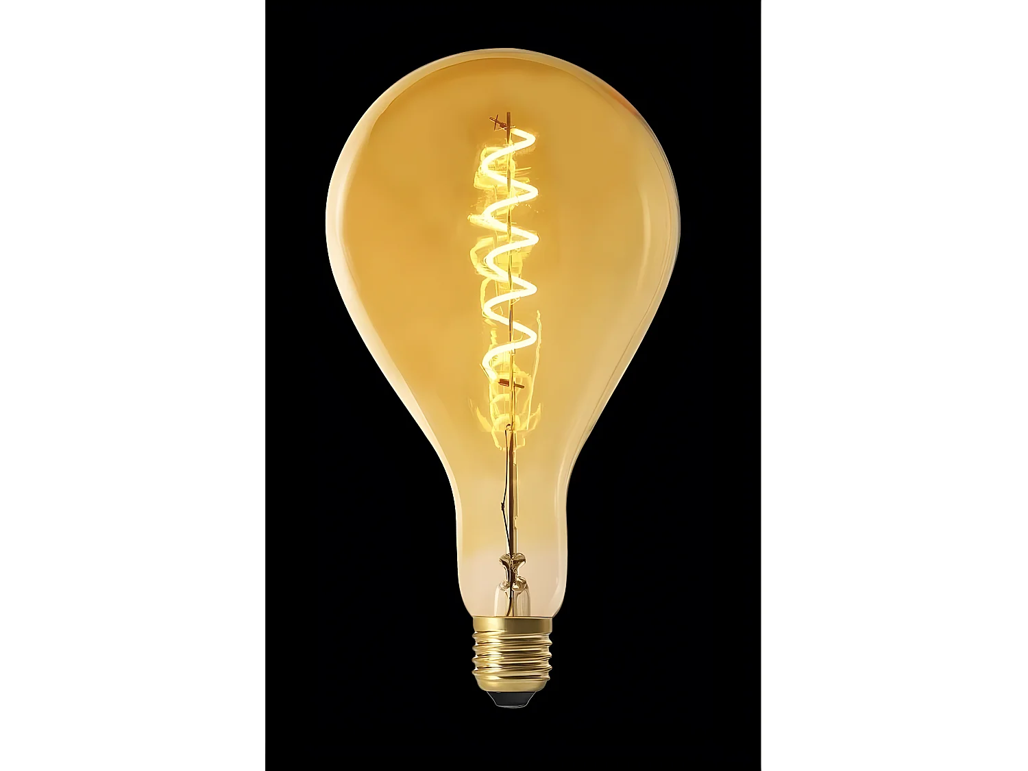 Ampoule goutte d'eau à led spirale ambrée 16 cm Unitaire