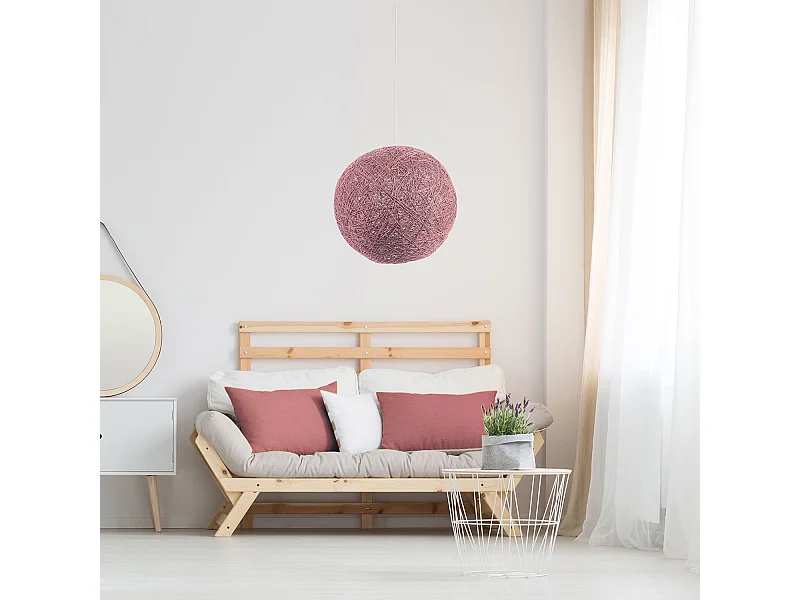 Suspension Interieur Rose Poudre 30cm Rose