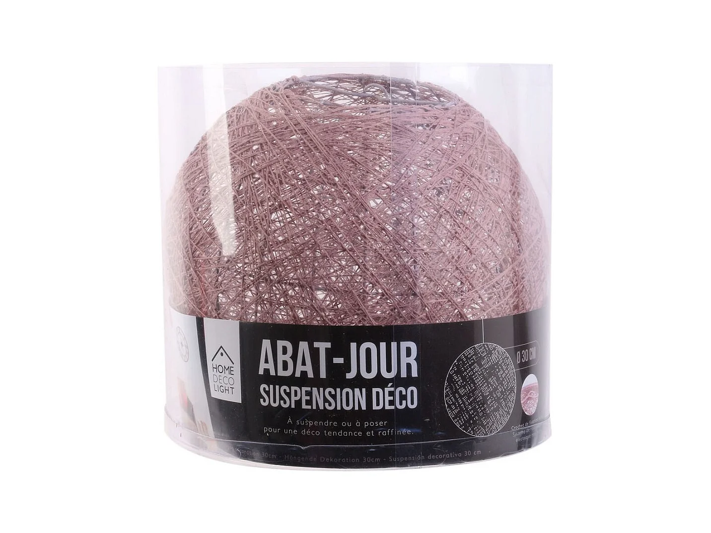 Suspension Interieur Rose Poudre 30cm Rose