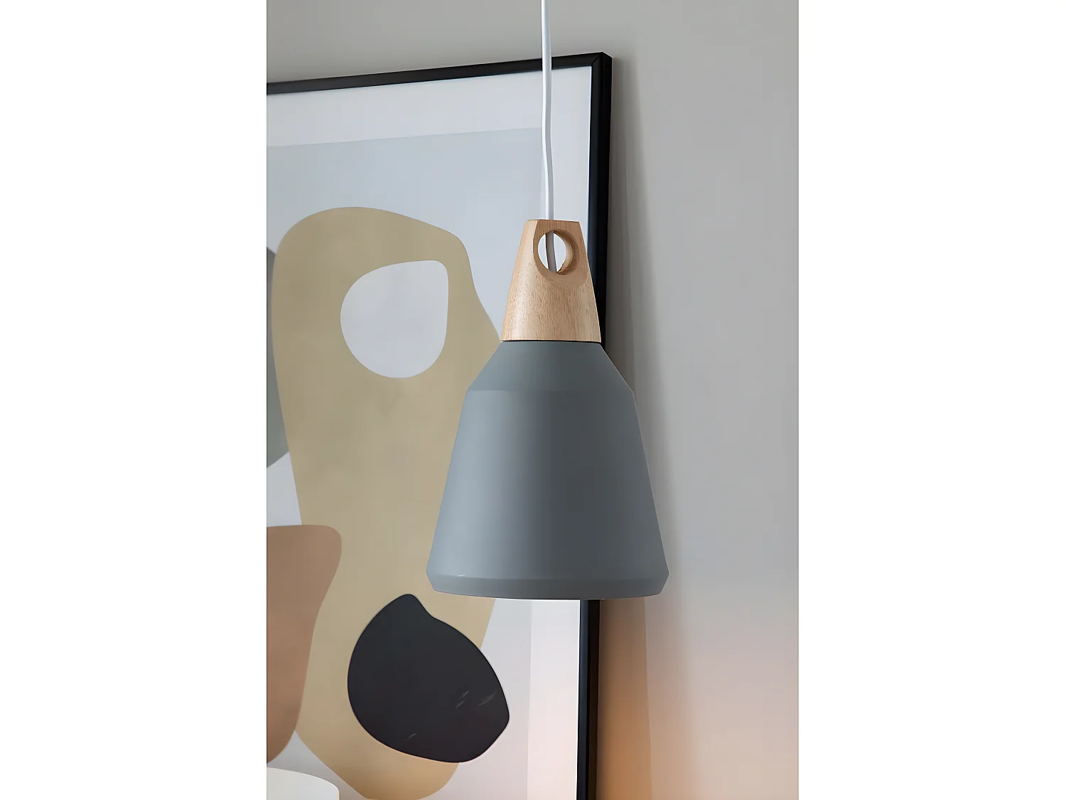 Lampe Suspension "Nao" 24cm Gris Foncé