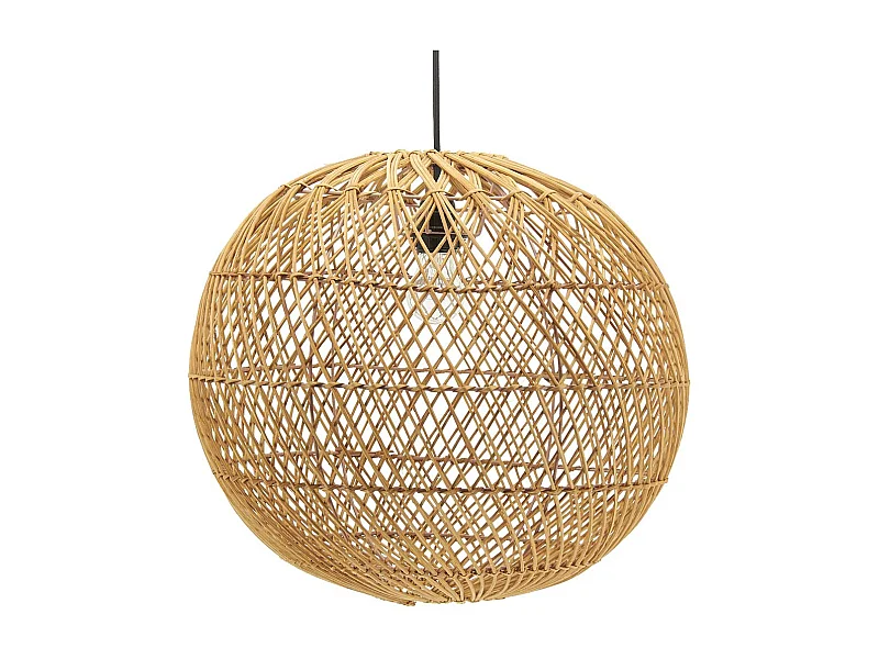 Abat-jour pour suspension boule en rotin Grand modèle