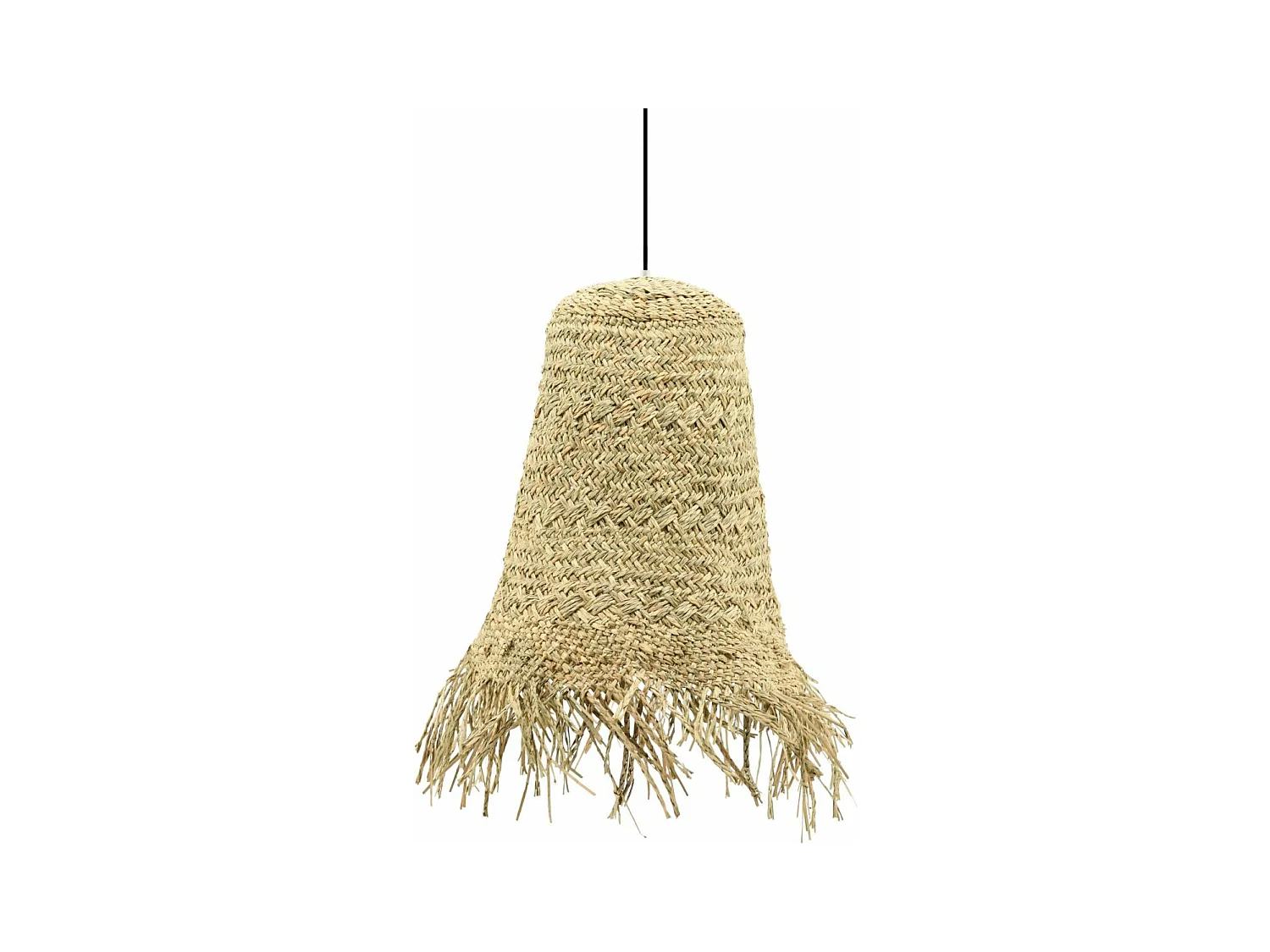 Suspension frange en jonc naturel
