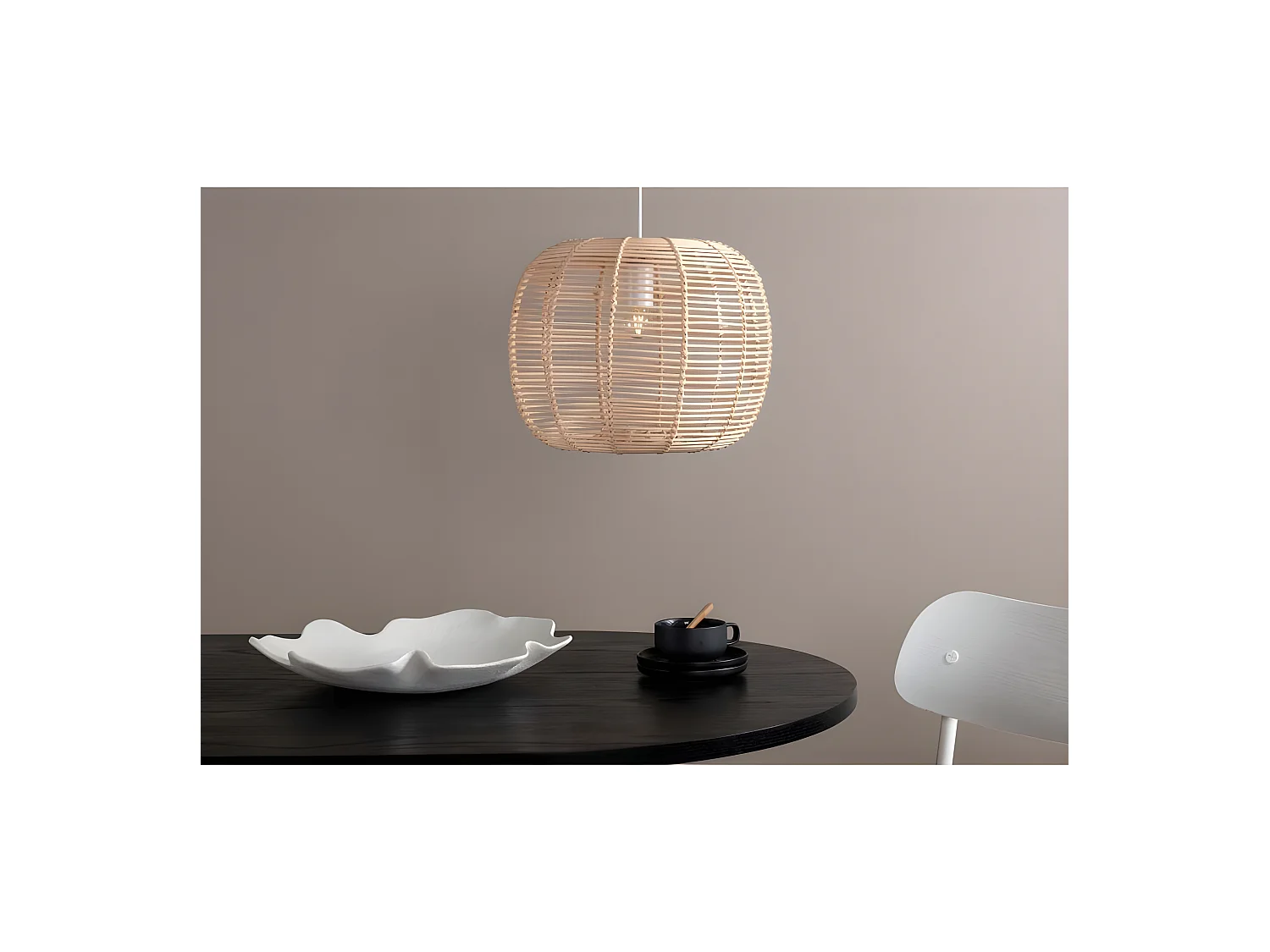 Suspension en Rotin "Fence" 41cm Naturel