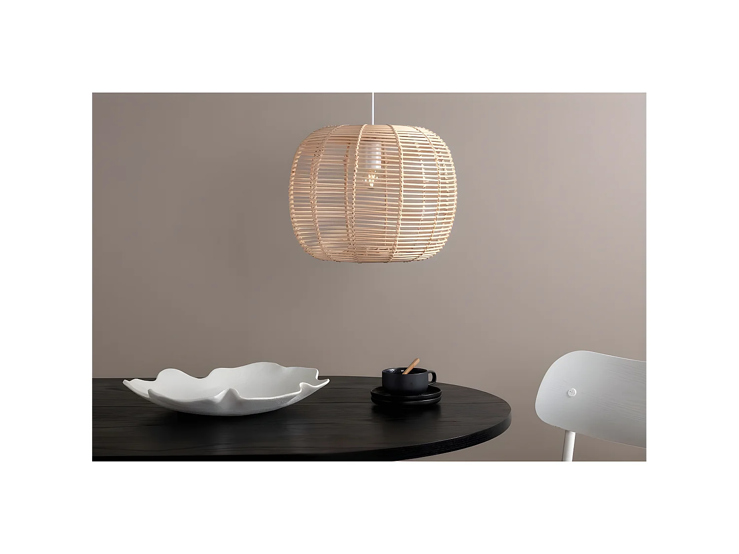 Suspension en Rotin "Fence" 41cm Naturel