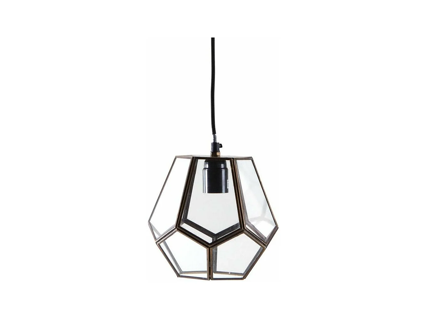 Lampe suspension laiton et verre