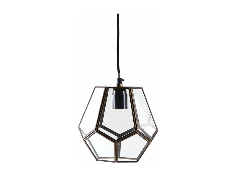 Lampe suspension laiton et verre