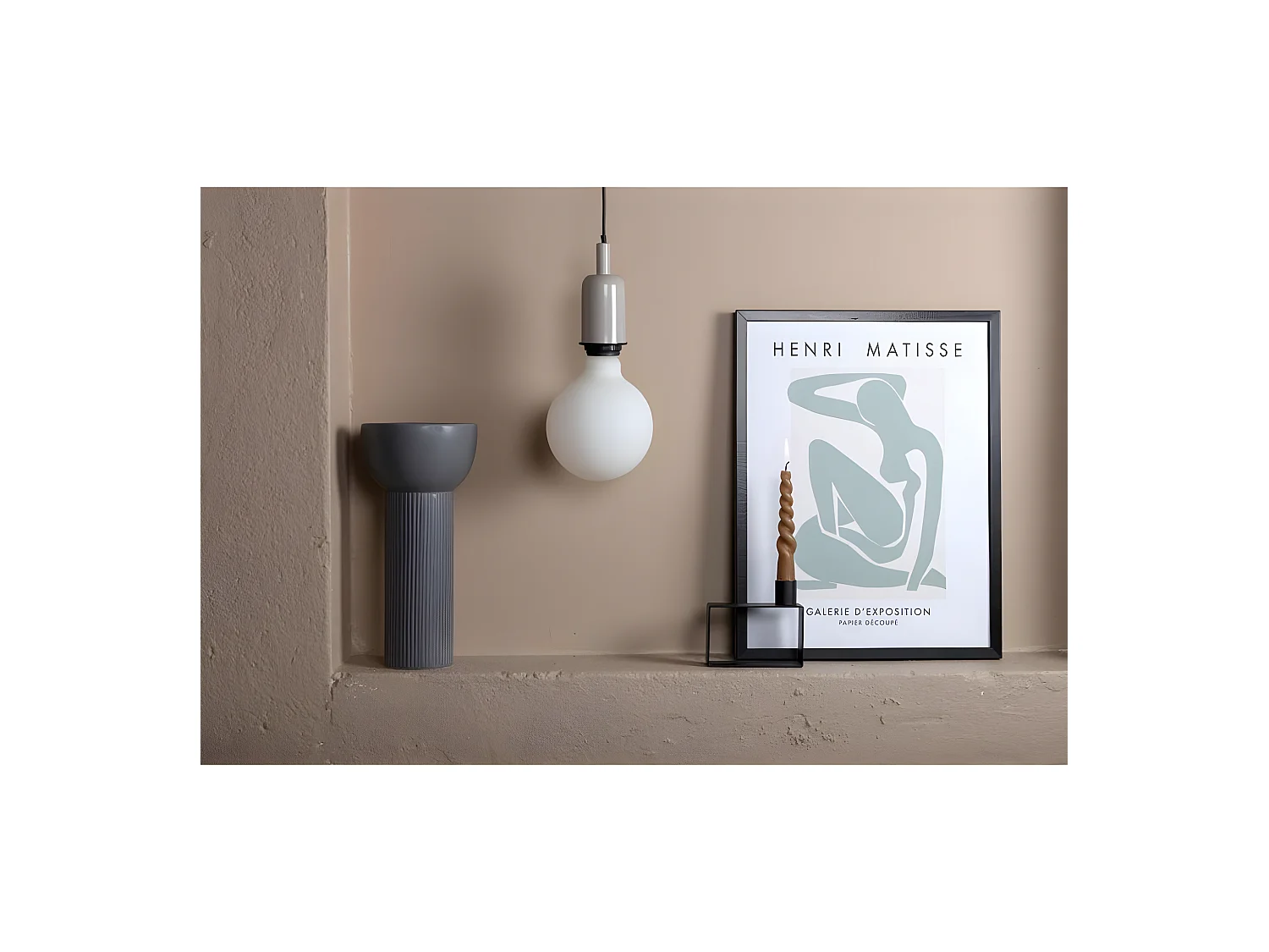 Suspension en Métal "Hang" 10cm Beige