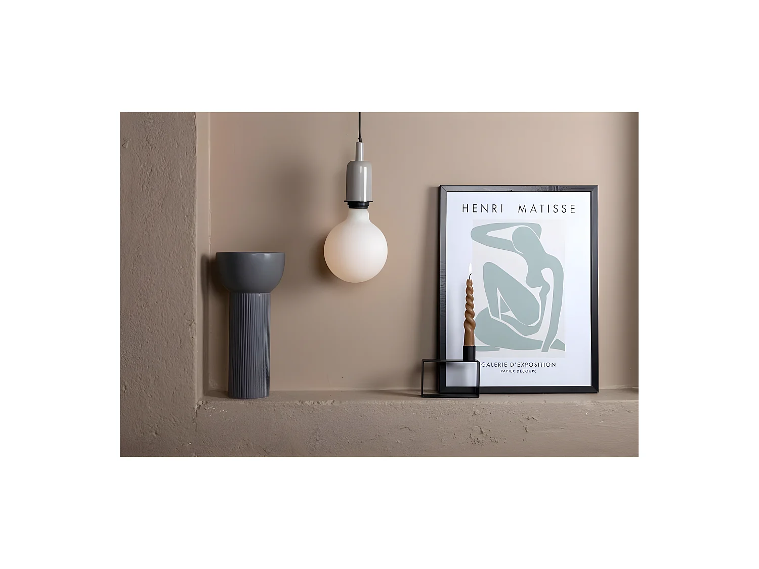 Suspension en Métal "Hang" 10cm Beige