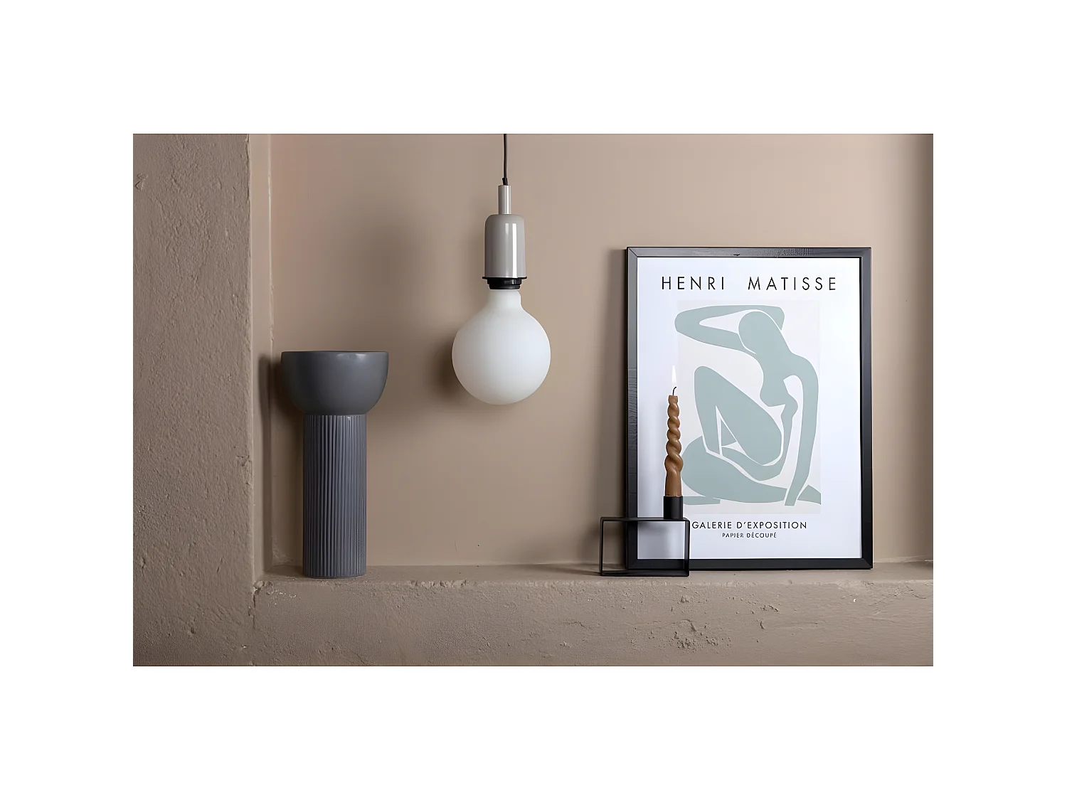 Suspension en Métal "Hang" 10cm Beige