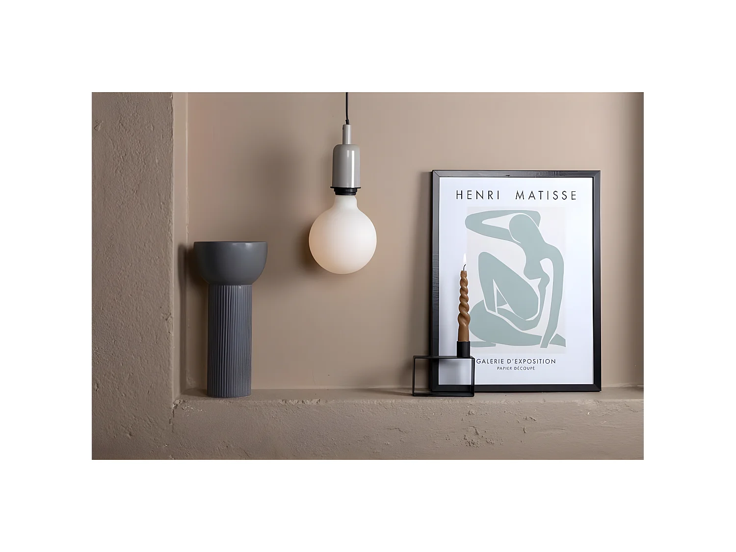 Suspension en Métal "Hang" 10cm Beige