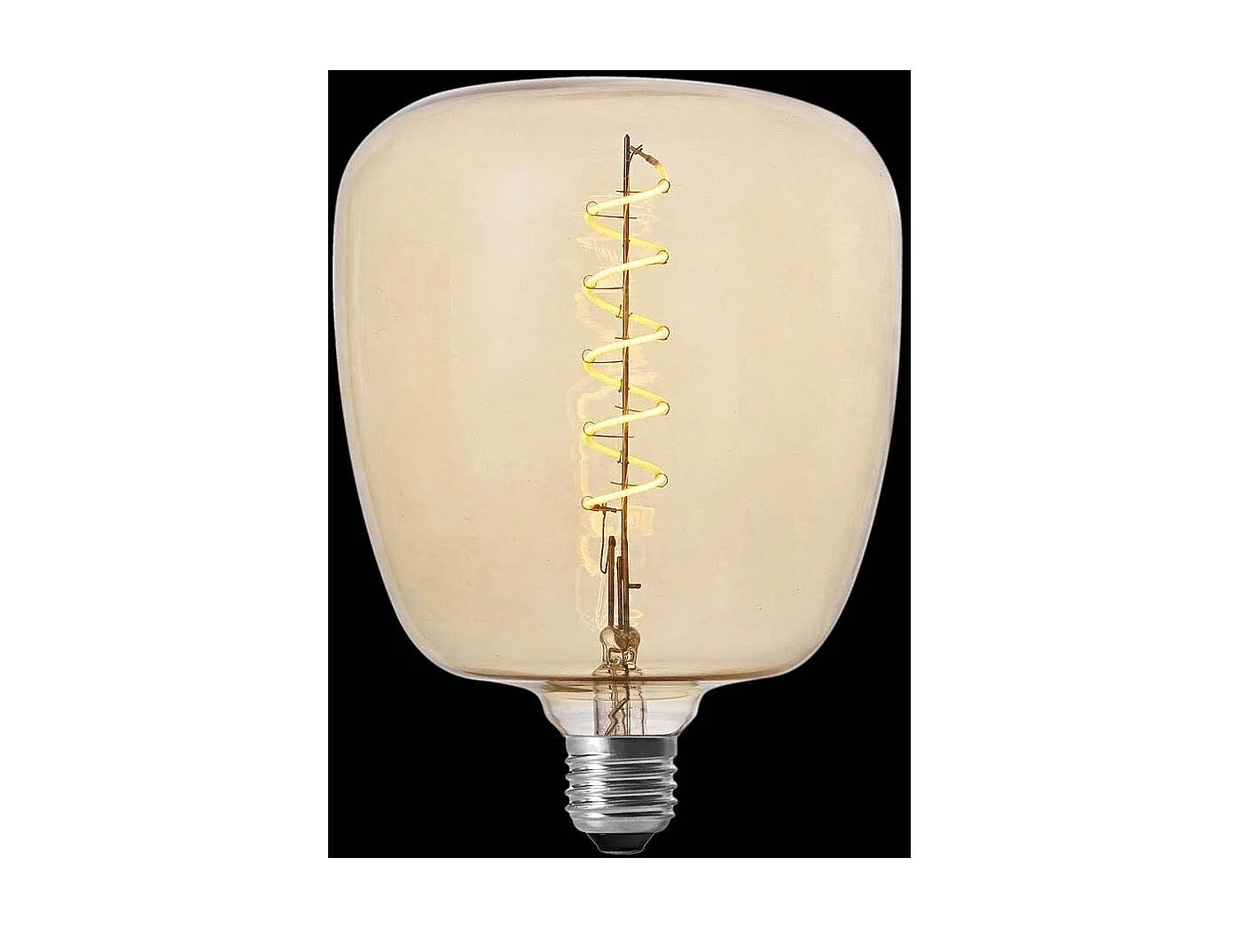 Quadratische bernsteinfarbene LED-Glühbirne 14 cm