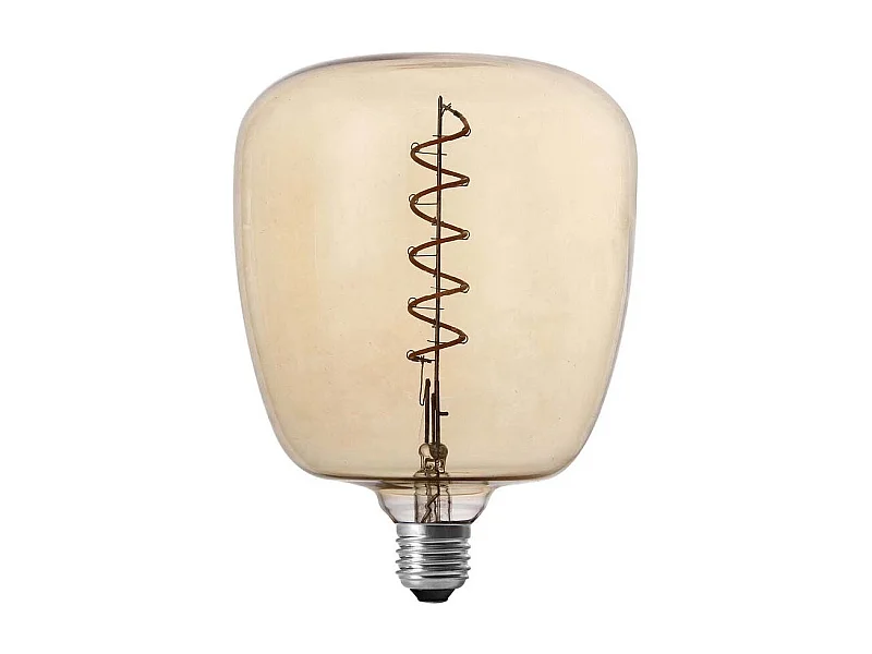 Quadratische bernsteinfarbene LED-Glühbirne 14 cm