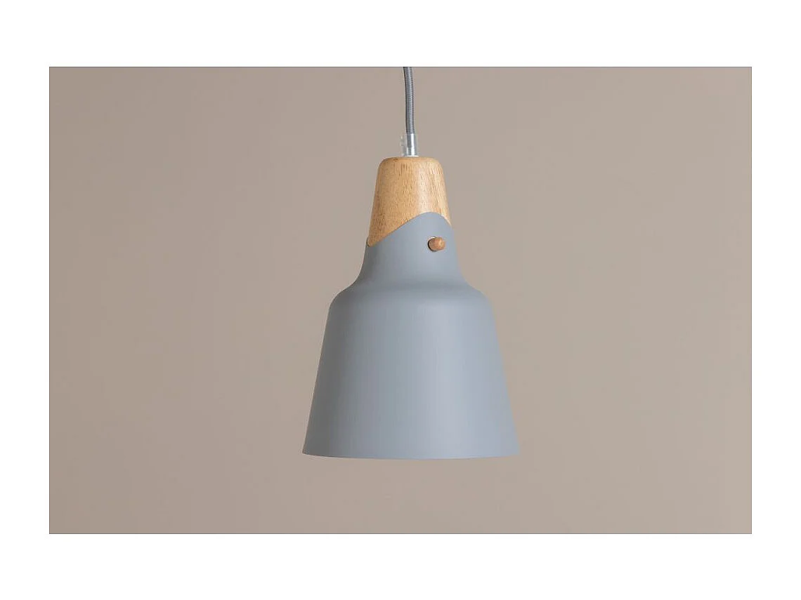 Lampe Suspension Design "Rigel" 22cm Gris Clair