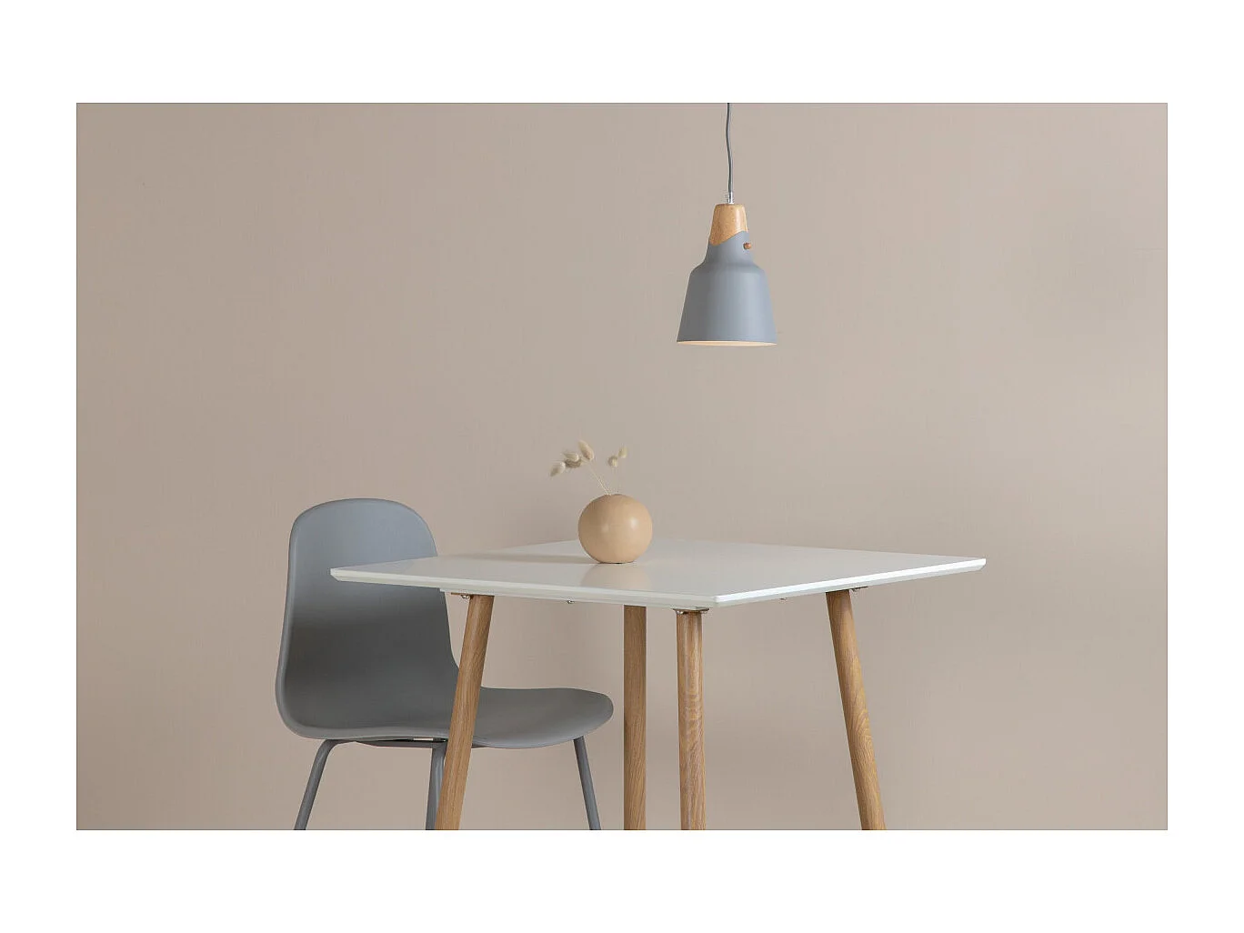 Lampe Suspension Design "Rigel" 22cm Gris Clair