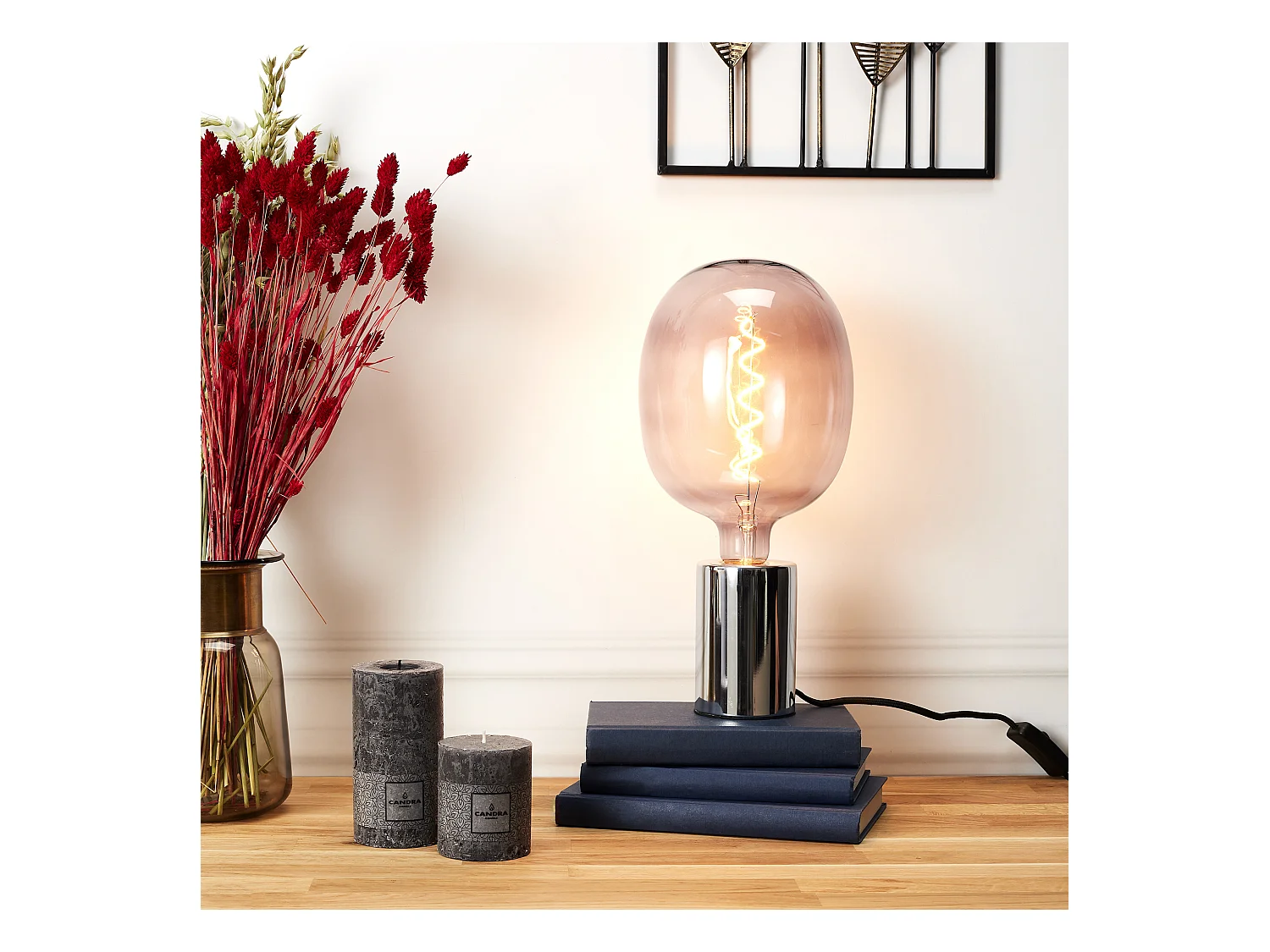 AMPOULE OVALE D180*270MM E27 SPIRAL GRIS 6W M4